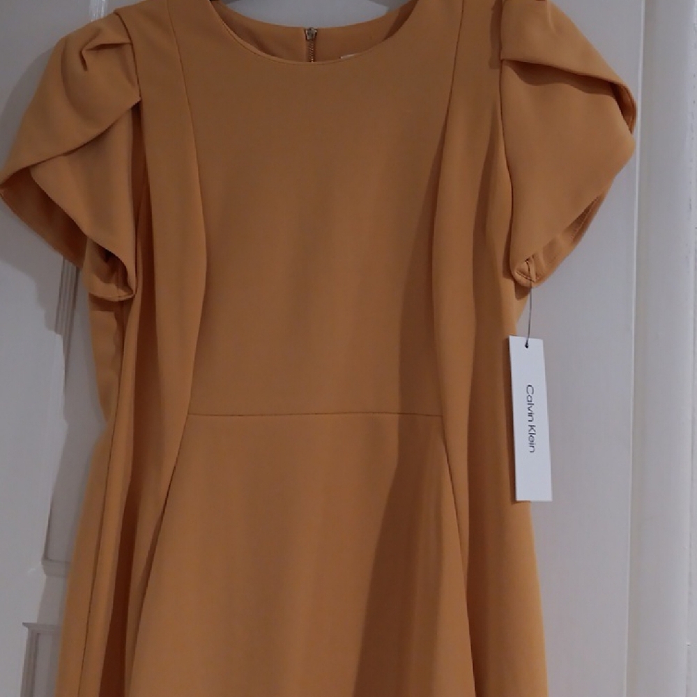 Calvin Klein Women's Dress in Tan